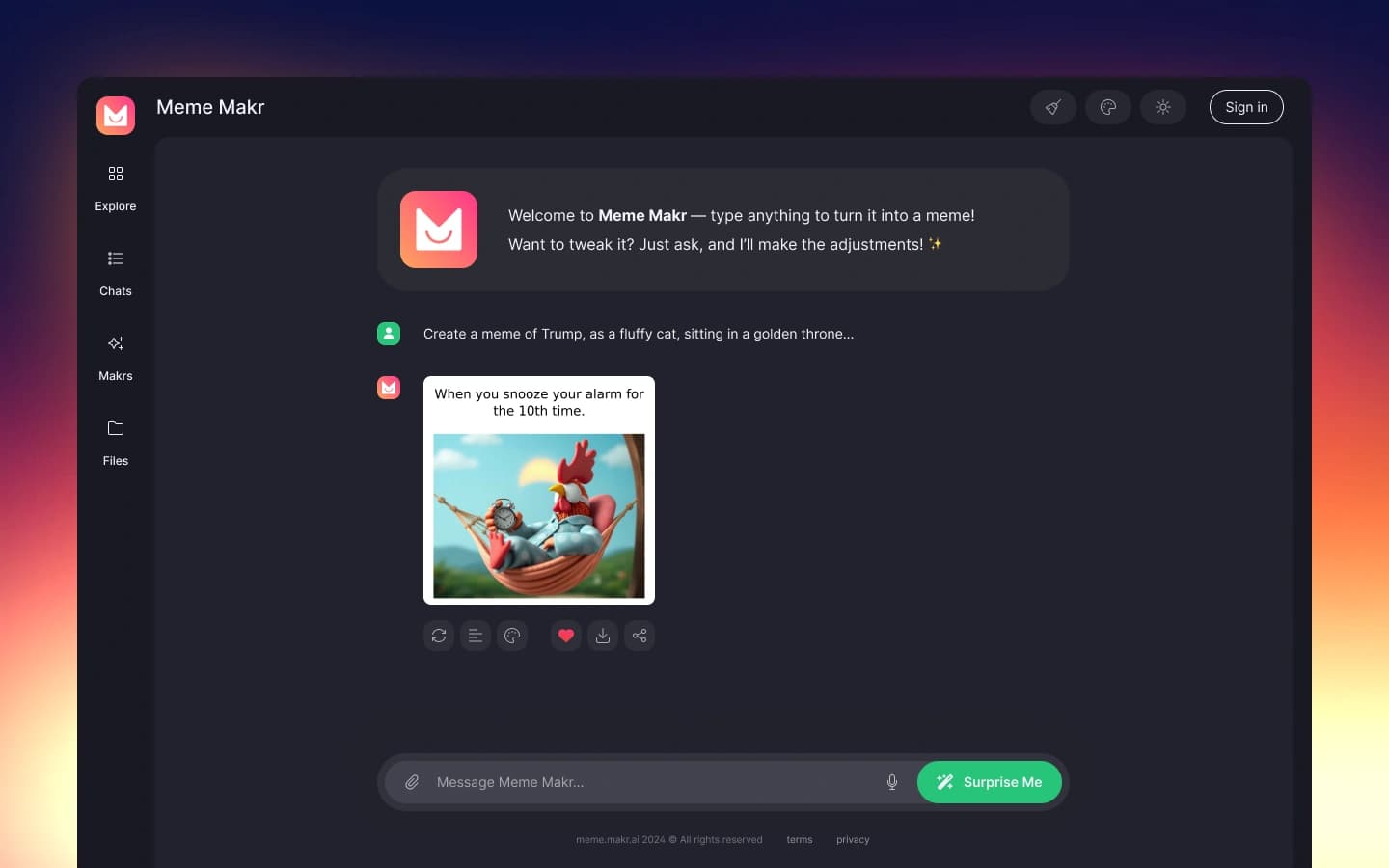 MemeMakr screenshot